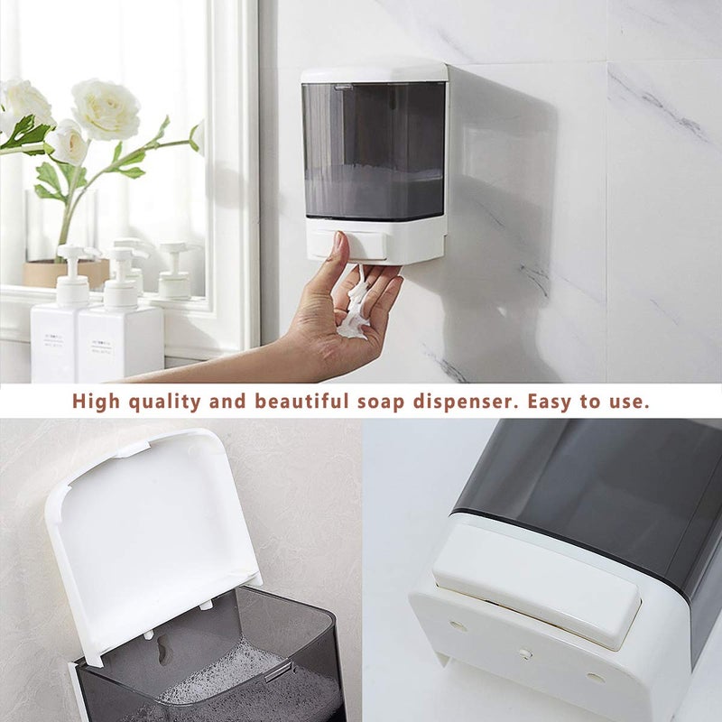 IEALODS Manual Soap Dispenser 33.8oz / 1000ml Kitchen Bathroom Wall Mounted Commercial Soap Dispenser for Liquid Containers Shampoo Gel Chamber Hotel Restaurant - Image 4