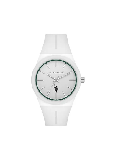 U.S. Polo Assn. Novelties 33mm Women's Watch with White Dial & Rubber Strap