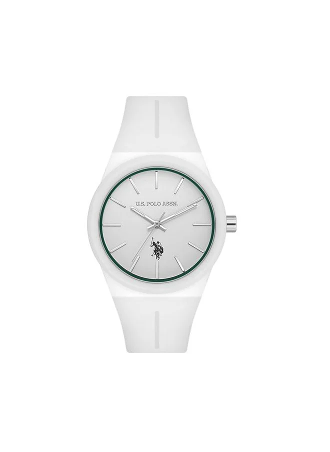 U.S. Polo Assn. Novelties 33mm Women's Watch with White Dial & Rubber Strap