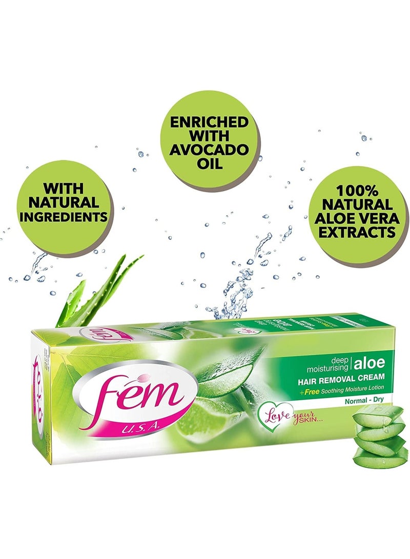 fem Two Pieces of Aloe Skin Softening Hair Removal Cream 120 g - Image 4
