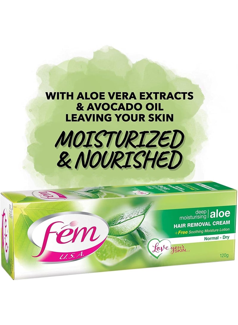 fem Two Pieces of Aloe Skin Softening Hair Removal Cream 120 g - Image 5