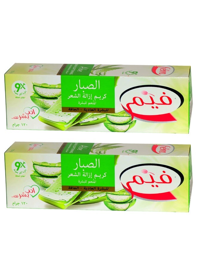 fem Two Pieces of Aloe Skin Softening Hair Removal Cream 120 g - Image 1