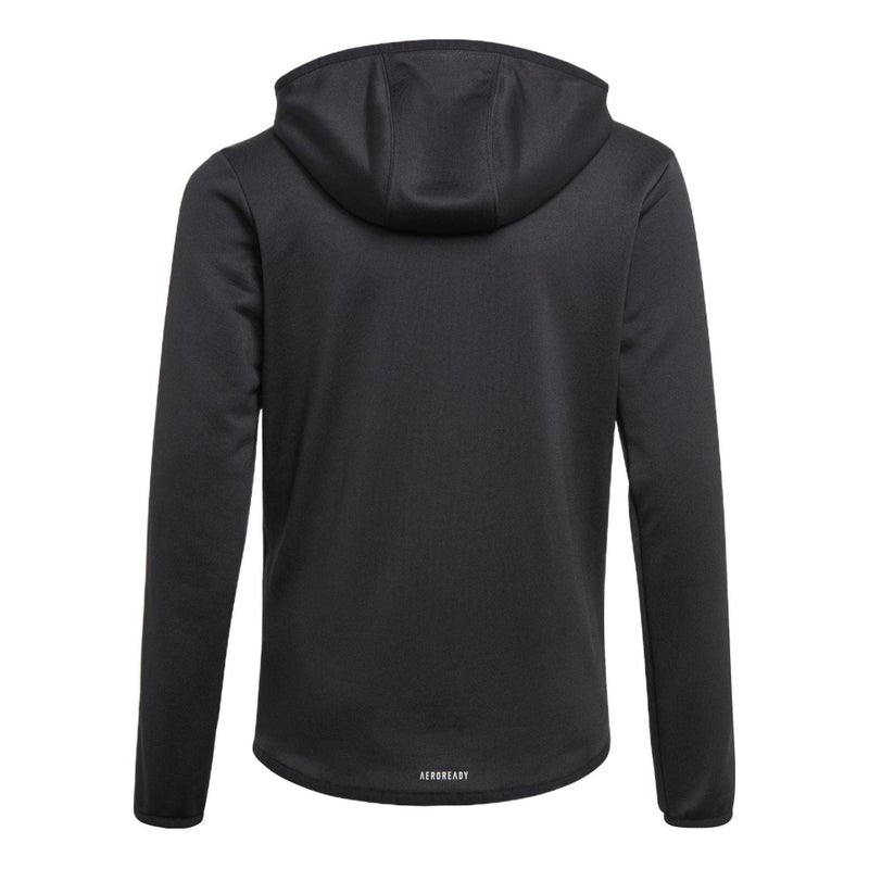 Adidas (GS) adidas Designed 2 Move 3-Stripes Hoodie Asia Sizing 'Black White' - Image 2