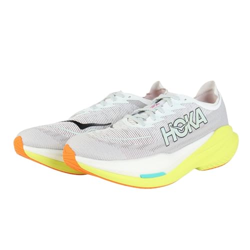 Hoka Men's Mach X 2 Sneaker, Frost/Citrus, 11 - Image 1