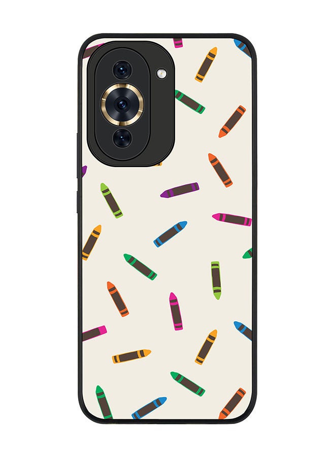 Stylizedd Rugged Black edge case for Huawei nova 10 Pro Slim fit Soft Case Flexible Rubber Edges Anti Drop TPU Gel Thin Cover - Crayon Pary  - Image 1