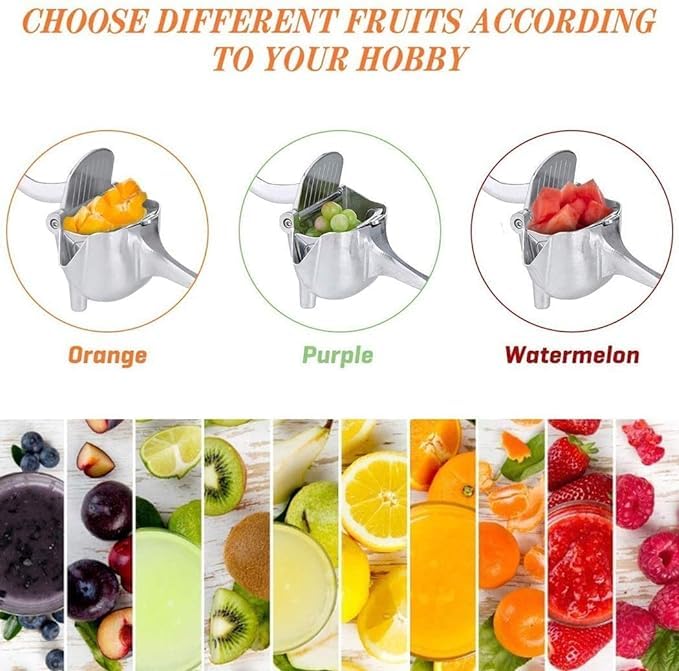 VIDORA Aluminum Fruit Press Hand juicer machine Manual Fruit Juicer Hand press juicer Metal Fruit Press Steel Handle Juicer Metal Aluminum alloy Juicer Simple Fruit Press - Image 4