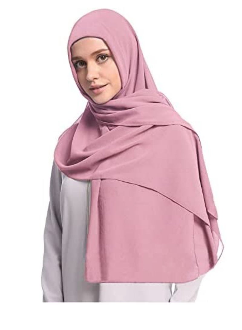 Lightweight Bubble Chiffon Hijab Scarf with Underscarf Cap for Women - Image 4