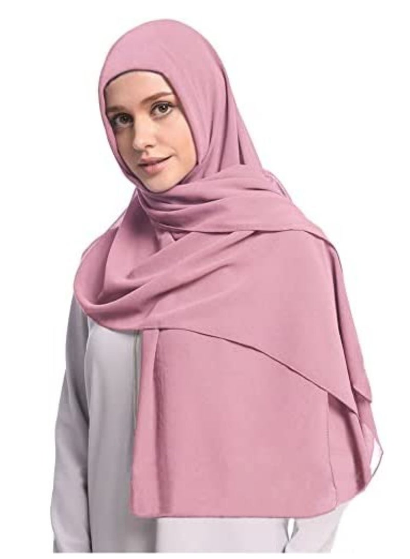 Lightweight Bubble Chiffon Hijab Scarf with Underscarf Cap for Women - Image 5