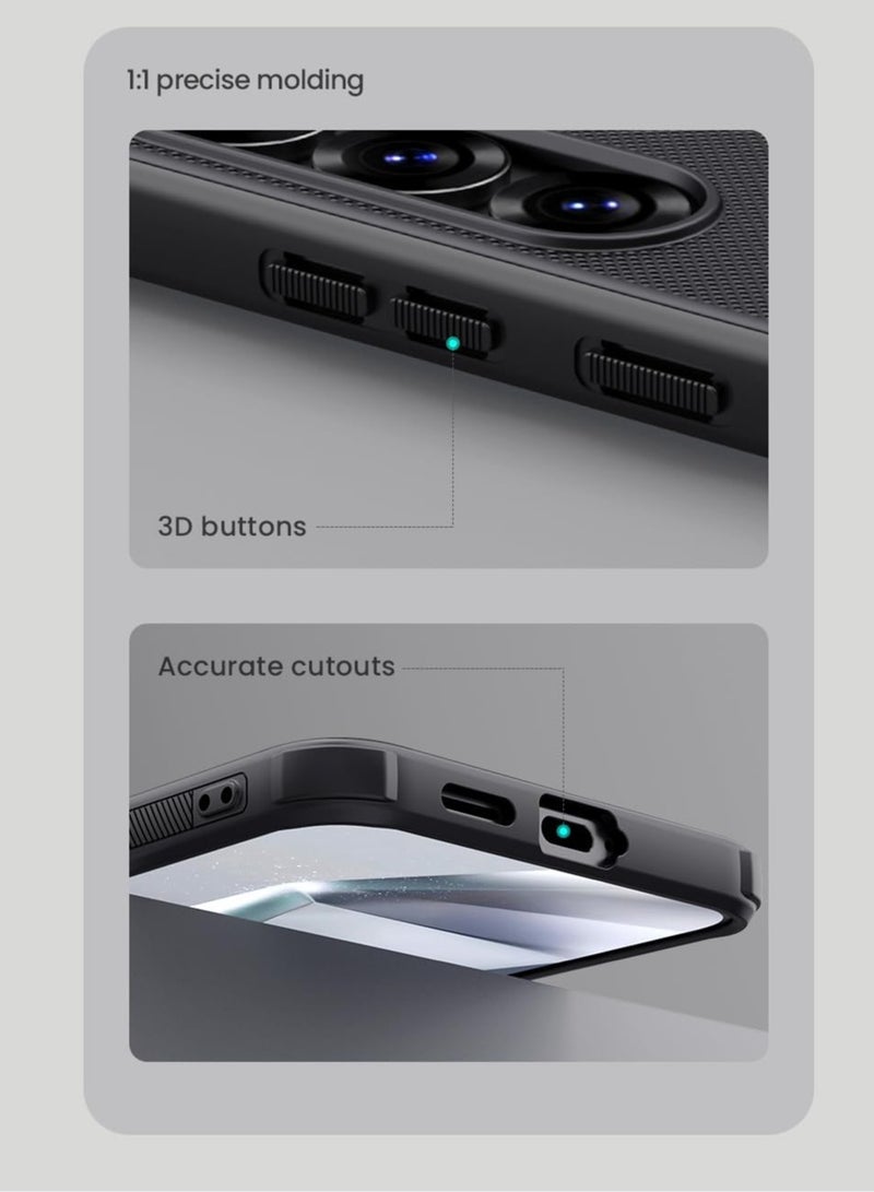 Nillkin Case Cover Super Frosted Pro  Case Anti-Scratch & Slip For Samsung Galaxy S25  (Black) - Image 2