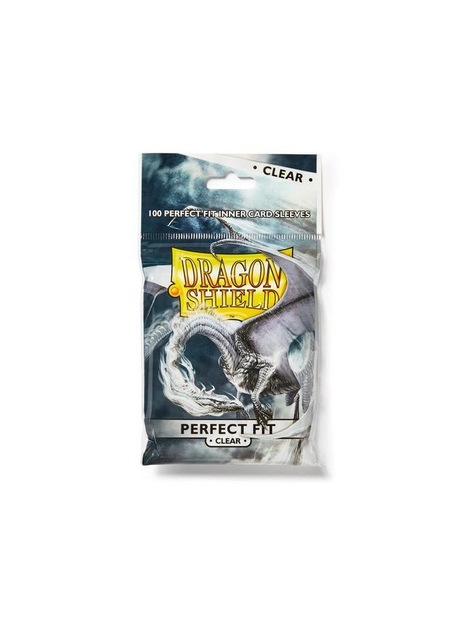 dragon shield - 100 Standard Size Clear Perfect Fit Sleeves (10 Packs) - Image 1