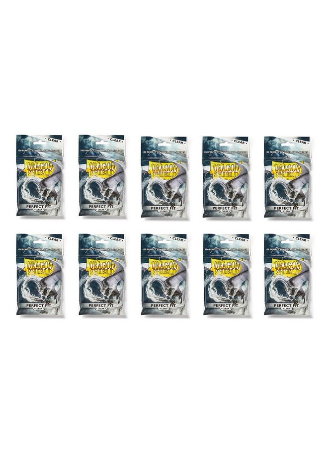 dragon shield - 100 Standard Size Clear Perfect Fit Sleeves (10 Packs) - Image 1