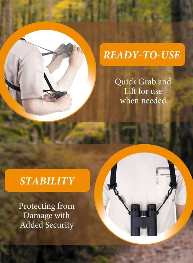 OUFABE Binocular Harness Strap, Binocular Harness for Birding, X-shaped Decompression Binocular Strap,Cross Binocular Straps Harness, Fits for Carrying Binocular, Cameras, Rangefinders and More - Image 5
