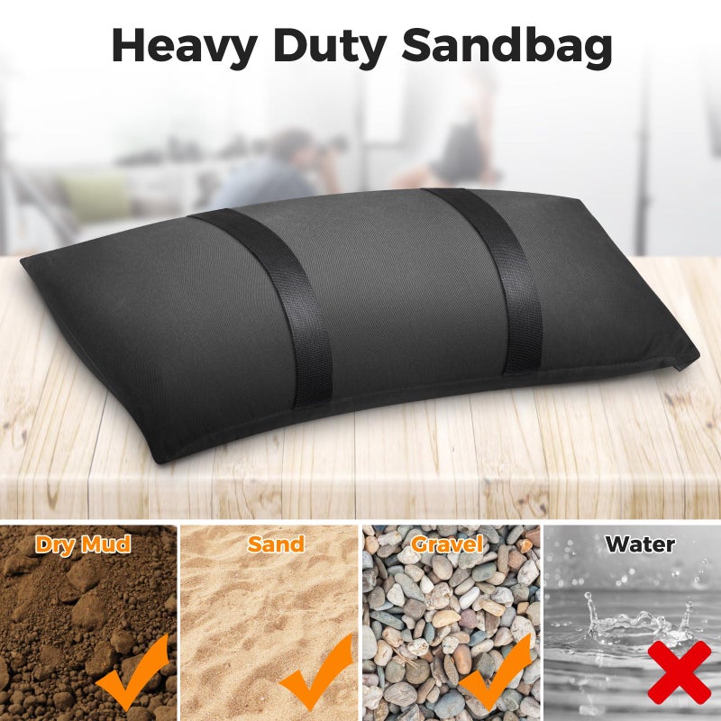 Aimosen 200 LBS Umbrella Base Weights Sandbags, 4 Packs Sand Bags for Weight, Weatherproof Fillable Heavy Duty Weight Sandbag for Outdoor Furniture Backyard Umbrella Garden Trampoline Poolside Accessories - Image 4