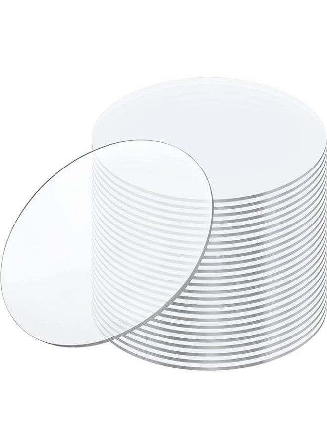 Horoof Home Horoof Home® 24 Pcs Clear Acrylic Discs, 10cm Round Acrylic Sheets, 2mm Thick Transparent Plexiglass Circles for DIY Crafts, Laser Cutting, Painting, Signage, and Personalized Projects,SL158  - Image 1
