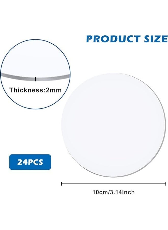 Horoof Home Horoof Home® 24 Pcs Clear Acrylic Discs, 10cm Round Acrylic Sheets, 2mm Thick Transparent Plexiglass Circles for DIY Crafts, Laser Cutting, Painting, Signage, and Personalized Projects,SL158  - Image 2