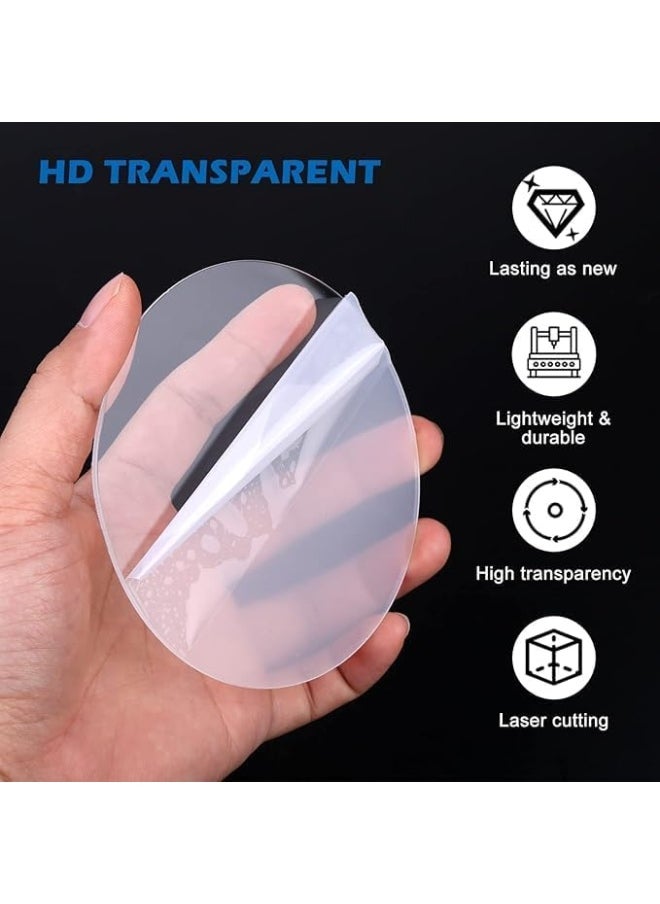 Horoof Home Horoof Home® 24 Pcs Clear Acrylic Discs, 10cm Round Acrylic Sheets, 2mm Thick Transparent Plexiglass Circles for DIY Crafts, Laser Cutting, Painting, Signage, and Personalized Projects,SL158  - Image 3