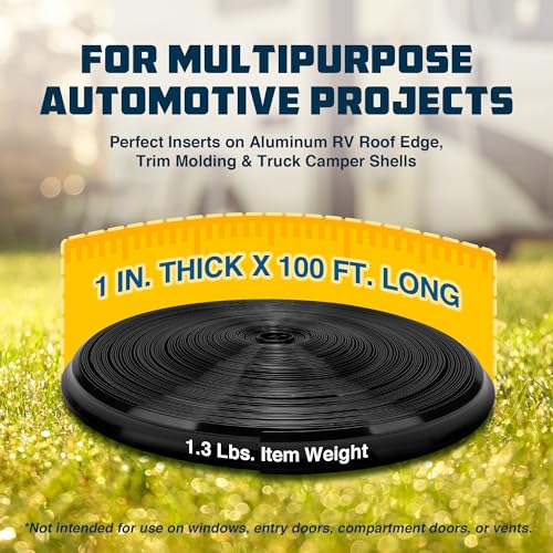 Camco 25212 Vinyl Trim Insert (1" x 100', Black) - Image 3