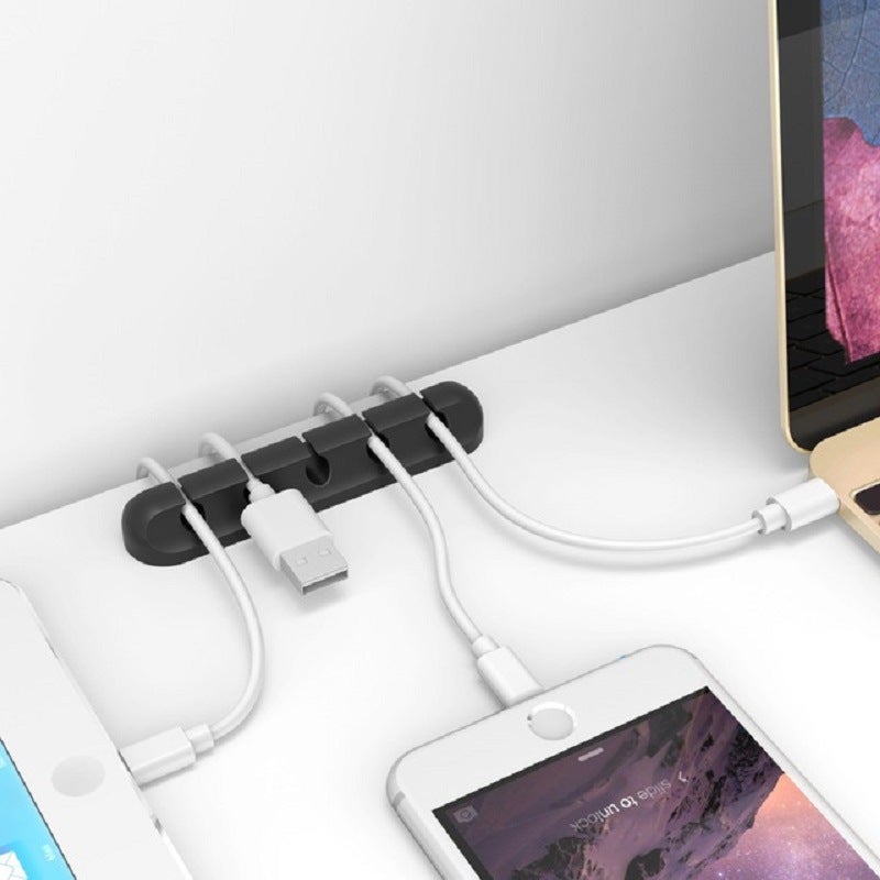 Desktop Cable Organizer, Cable Fixer, Silicone Cable Winder, Premium Data Cable Organizer, Charging Cable Organizer, Power Cord Organizer - Image 4