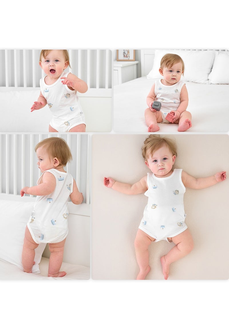 Miracle Baby 3PCS Set 100% Cotton Baby Sleeveless Bodysuits Soft And Breathable Baby Clothing - Image 5