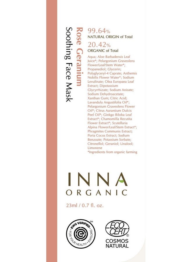 إينا أورجانيك قناع ورقي مهدئ للبشرة من إبرة الراعي الوردي، مهدئ للبشرة، العناية بعد التعرض للشمس، البشرة الحساسة، فاخر، نظيف، تجميل منزلي، سبا طبيعي معتمد، 0.8 أونصة سائلة. أوز حزمة من 5 - Image 3