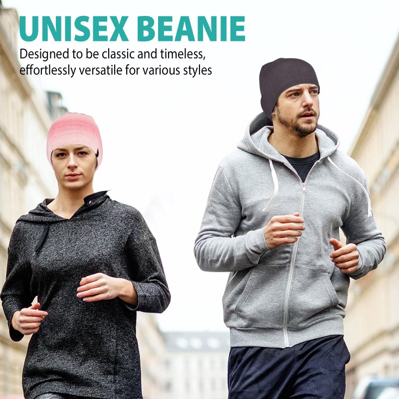 AOPREL Beanie for Men, Soft Cotton Beanie for Women, Warm Unisex Winter Hat, Running Skull Cap Mens Beanies for Cold Weather Activities (Dark Gray) - Image 4