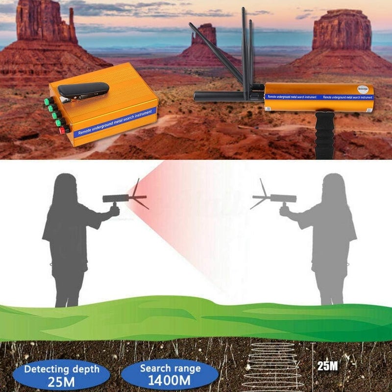 klarako Handheld Metal Detector, 25m Detecting Depth 1400㎡ Detecting Range, Remote Search and Precise Location for Gold Silver Copper and Precious Stone(US) - Image 4