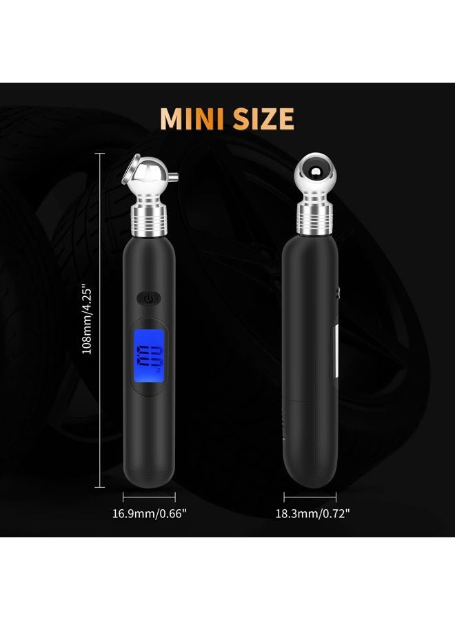RVZONE Mini Digital Tire Pressure Gauge 3-99PSI 4 Settings Tire Gauge for Tire Pressure with Backlit LCD for for RV Car Truck Bicycle, Easy and Accurate Reading(Black) - Image 3