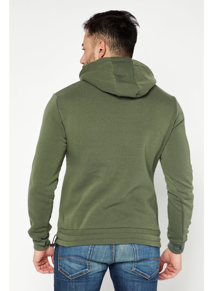 Men Long Sleeve Half Zip Fleece Hoodies, Olive/Black - pzsku/Z9017348F9D0C59A7613DZ/45/_/1737642137/b17fc858-1e7d-492c-adc6-8efb322cd017