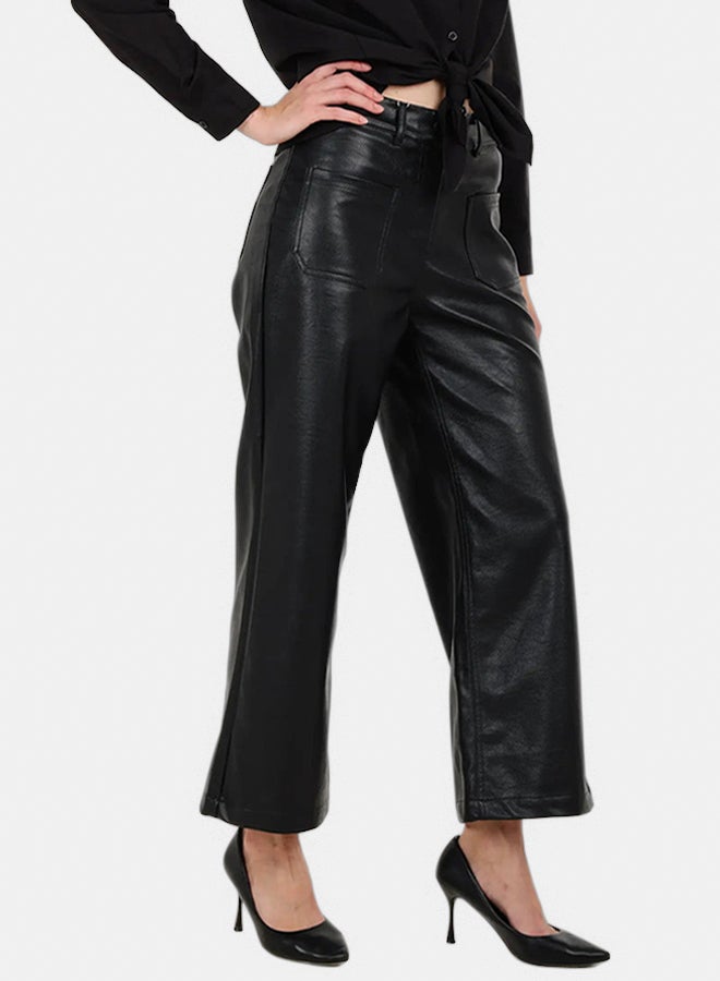 Carina Flare Leg Faux Leather Pants - Image 2