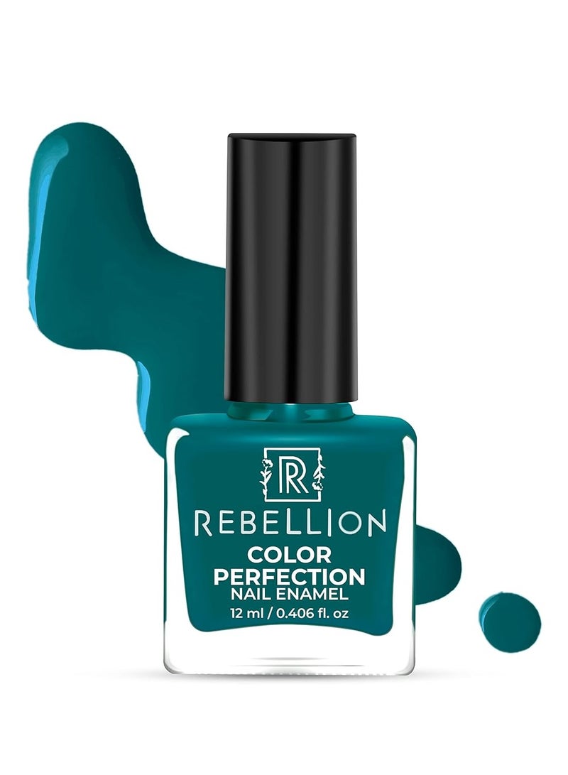 Rebellion Color Perfection Nail Enamel 12ml Teal green Cool Calm RG29 - Image 1