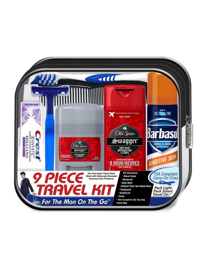 Convenience Kits International Men'S Deluxe 9Piece Kit With Travel Size Tsa Compliant Essentials Featuring: Old Spice Products In Reuseable Toiletry Bag - Image 1