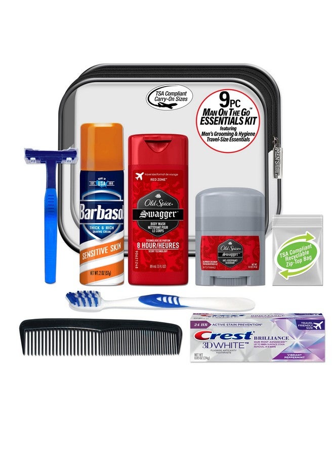 Convenience Kits International Men'S Deluxe 9Piece Kit With Travel Size Tsa Compliant Essentials Featuring: Old Spice Products In Reuseable Toiletry Bag - Image 3