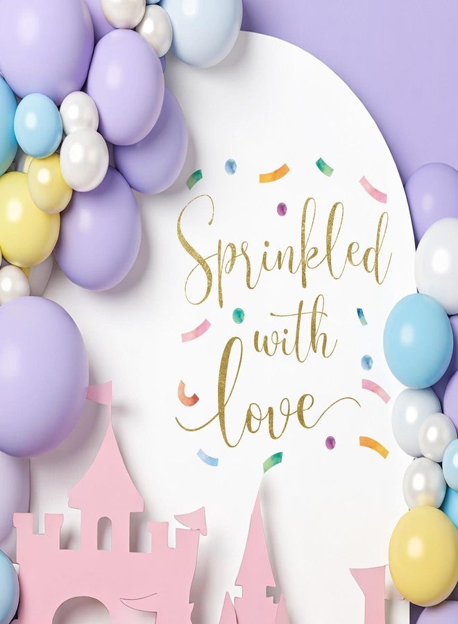 Dvehdbay Sprinkled With Love Baby Shower Decorations - Sprinkled With Love Sign Decal for Balloons Arch Backdrop, Donut Baby Sprinkle Decorations for Girl, Gold First Birthday Decorations, 1st Party Supplies - Image 4