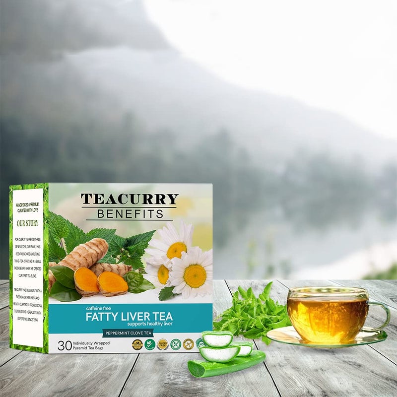 TEACURRY Fatty Liver Tea (1 Month Pack | 100 Gms Loose + Infuser) - Helps with Abdominal Swelling, Ascites, Enlarged Vessels - Image 5