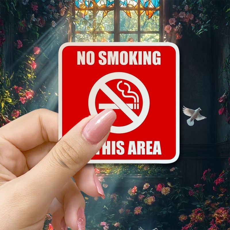 1pc No Smoking Vinyl Sticker Decals for Car Bumper Window Laptop Truck Van - Image 1