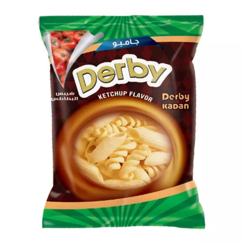 Derby Ketchup Flavored Potato Snacks In Pasta Shape- 60gms