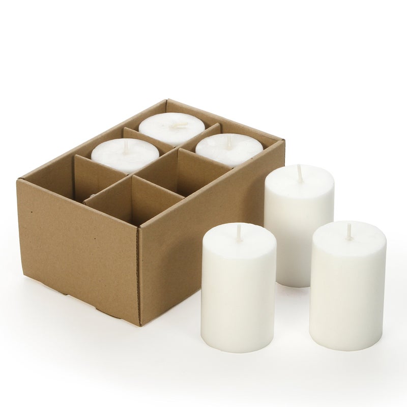 Hosley 2x3 High Pillar Candles, Set of 6. White, Unscented. Bulk Buy. Ideal for Wedding, Emergency Lanterns, Spa, Aromatherapy, Party, Reiki, Candle Gardens O4 - Image 2