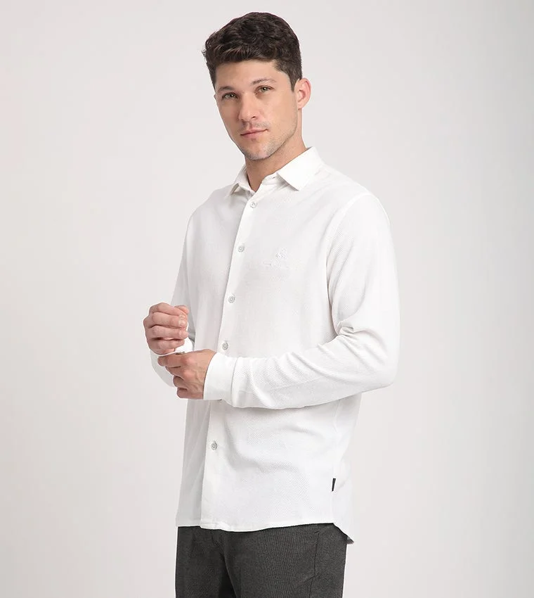 Textured Long Sleeves Shirt