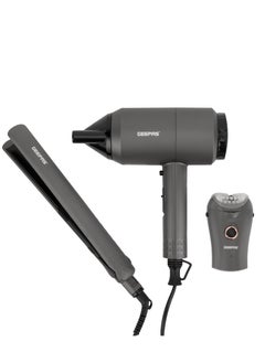GEEPAS Geepas 3-in-1 Professional Styling Kit- GHF86068-Dryer, Straightener, Epilator, 2 Speed and 2 Level Temperature Setting, Ceramic Plates and Painless Hair Removal, Perfect for Salon and At Home Styling  - Image 1