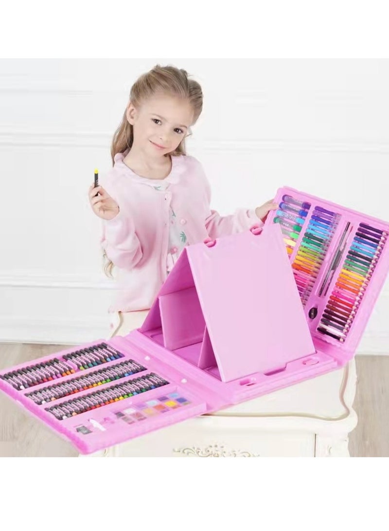 Generic 208 Pcs Kids Super Mega Art Coloring Set, Crayons Oil Pastels Color Pencils For Drawing & Painting  - Image 1