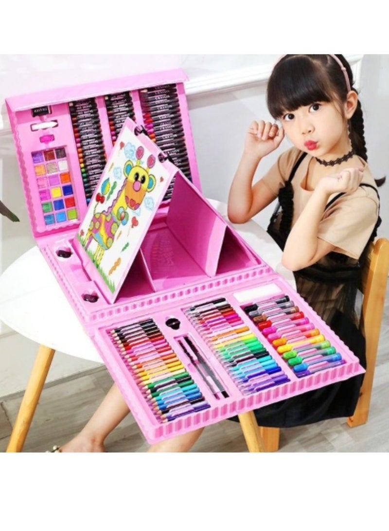 Generic 208 Pcs Kids Super Mega Art Coloring Set, Crayons Oil Pastels Color Pencils For Drawing & Painting  - Image 3