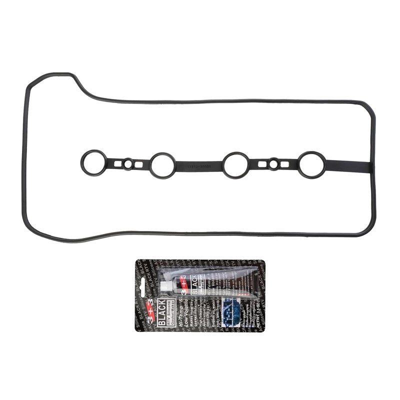 Cybal VS50530R Engine Valve Cover Gasket & 3.4oz Gasket Maker Compatible with 01-15 Toyota Solara Camry Corolla Highlander Matrix Rav4 Lexus HS250H Pontiac Vibe 2.0L 2.4L L4 1121328021 112130H010 - Image 3