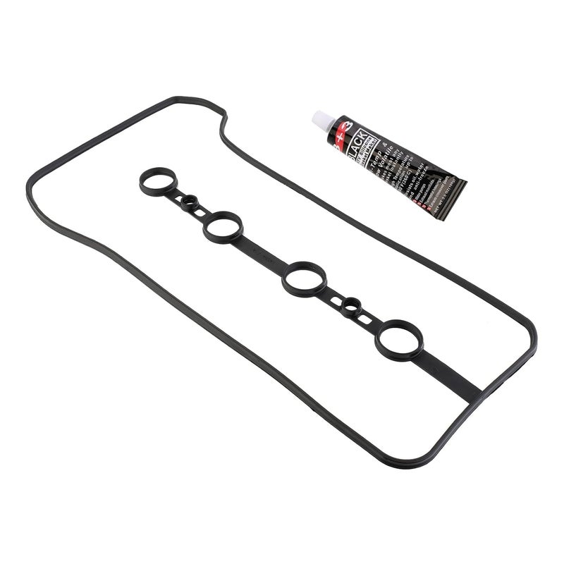 Cybal VS50530R Engine Valve Cover Gasket & 3.4oz Gasket Maker Compatible with 01-15 Toyota Solara Camry Corolla Highlander Matrix Rav4 Lexus HS250H Pontiac Vibe 2.0L 2.4L L4 1121328021 112130H010 - Image 1