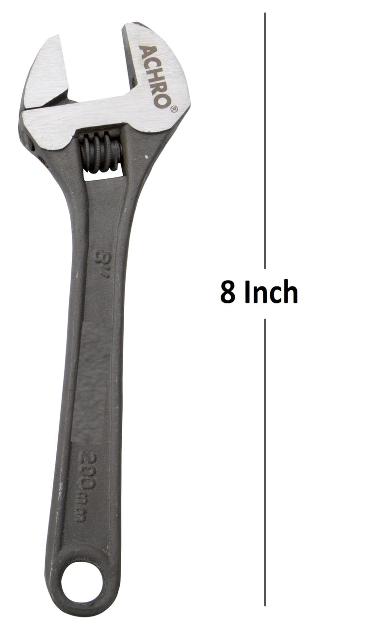 ACHRO Combo Pack Of 2 Contains 8 Inch adjustable Wrench and 8 Inch Combination Plier (Multipurpose Tool Kit) - Image 3