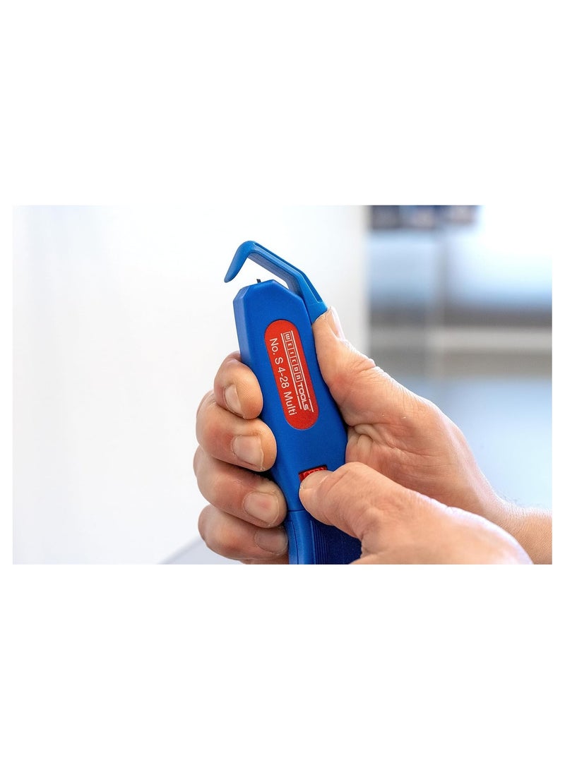 Weicon WEICON Cable Stripper No. S 4 - 28 Multi | Integrated Stripping Function High Safety Universal Tool with Adjustable Cutting Depth For Round Cables Working Range - 50057328  - Image 3