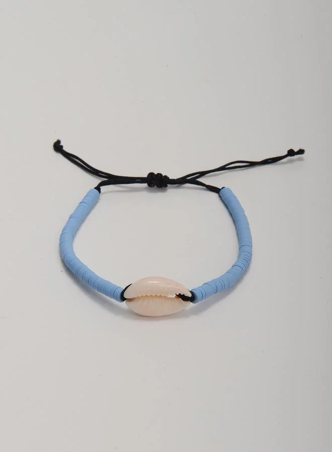 Take Two Multi-Color Seashell Charm Beaded Bracelet