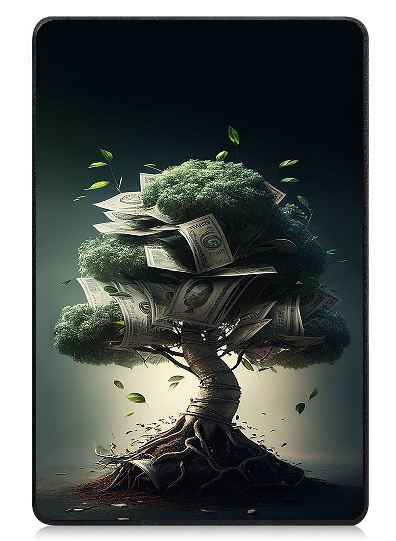 Theodor Protective Flip Case For Huawei MatePad 11.5 2023 With Trifold Stand Auto Wake Sleep Shockproof Cover Money Plant - Image 1