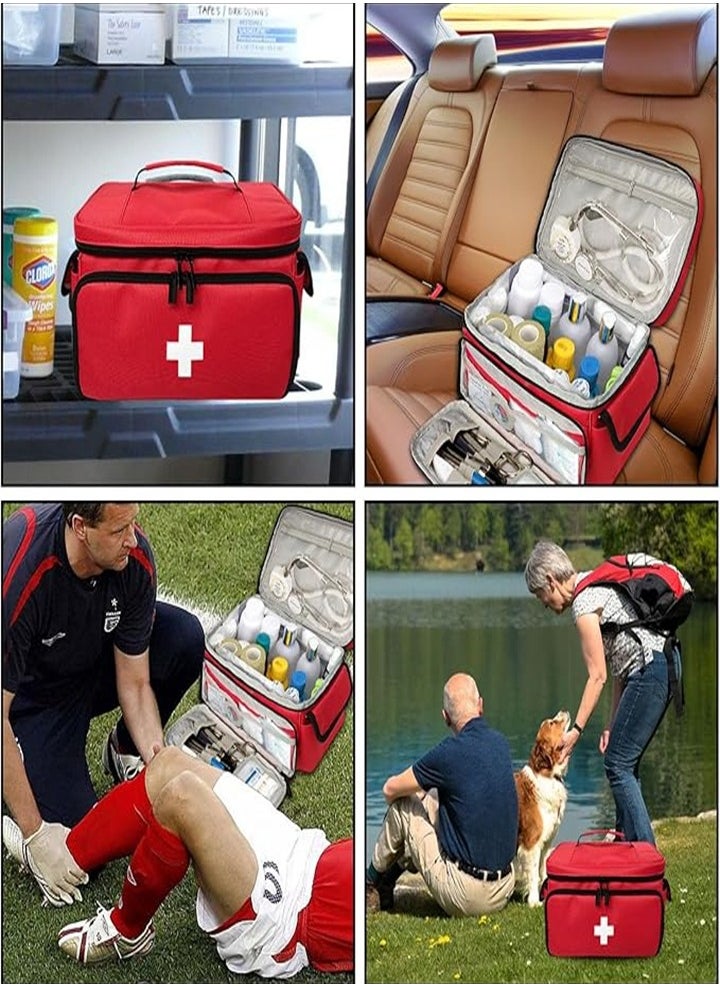 Generic - Large capacity medicine box, layered home first aid kit, portable fabric storage bag, waterproof large size, home travel medicine bag - Image 1