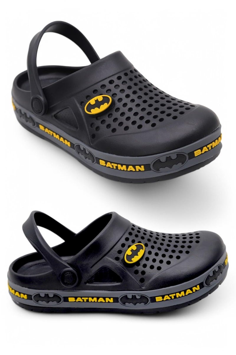 SVAAR Batman Men's Mysterious Clogs with Authentic Batman Charms and Adjustable Back Strap Black - Image 1