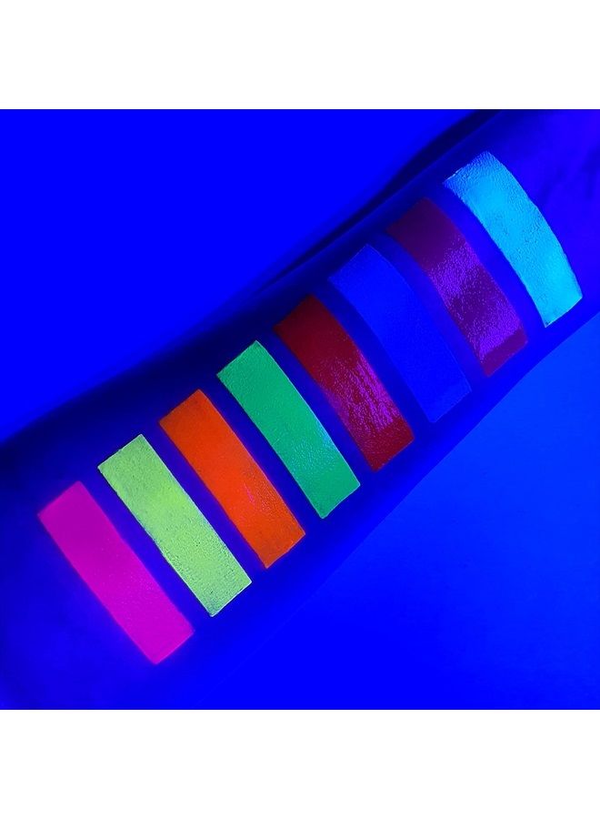 UV Glow قلم طلاء نيون UV / قلم وجه وجسم - منتج UV Glow أصلي وحقيقي - يتألق بشكل ساطع تحت الأضواء السوداء! (مجموعة من 8) - Image 2
